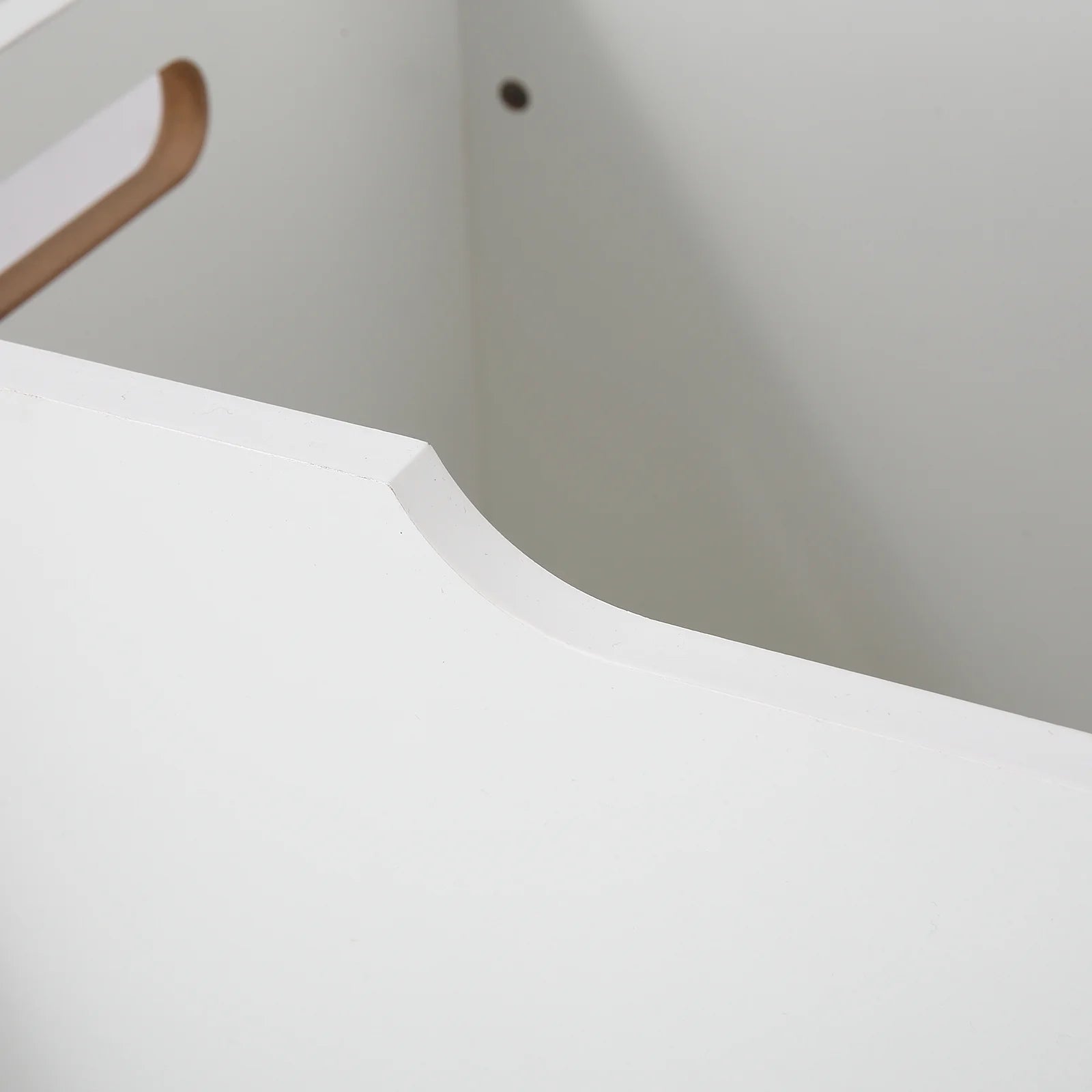 White Extra Large Wooden Toy Storage Bench with Safety Hinges G1147