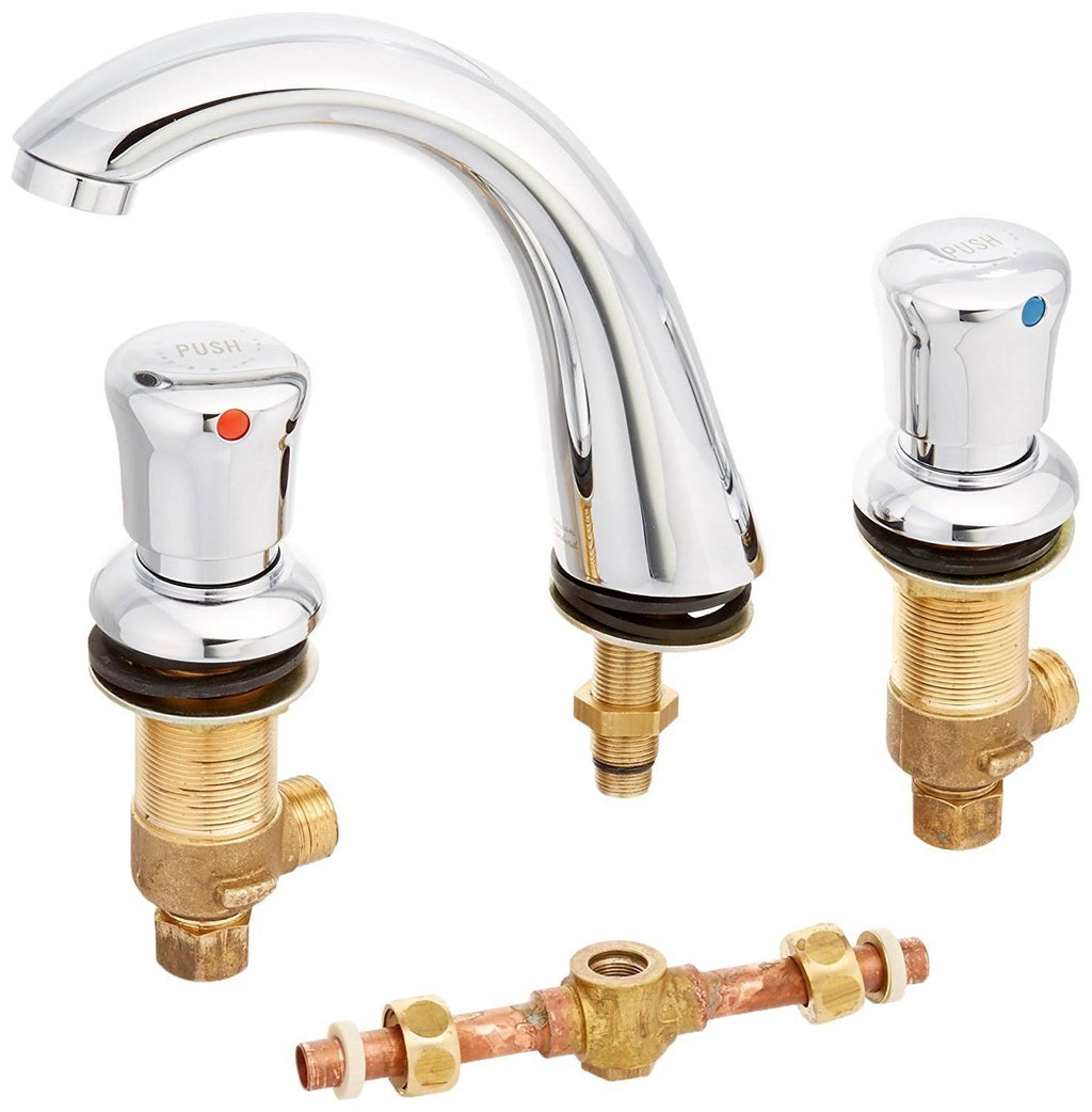 Polished Chrome Metering Widespread Faucet B478