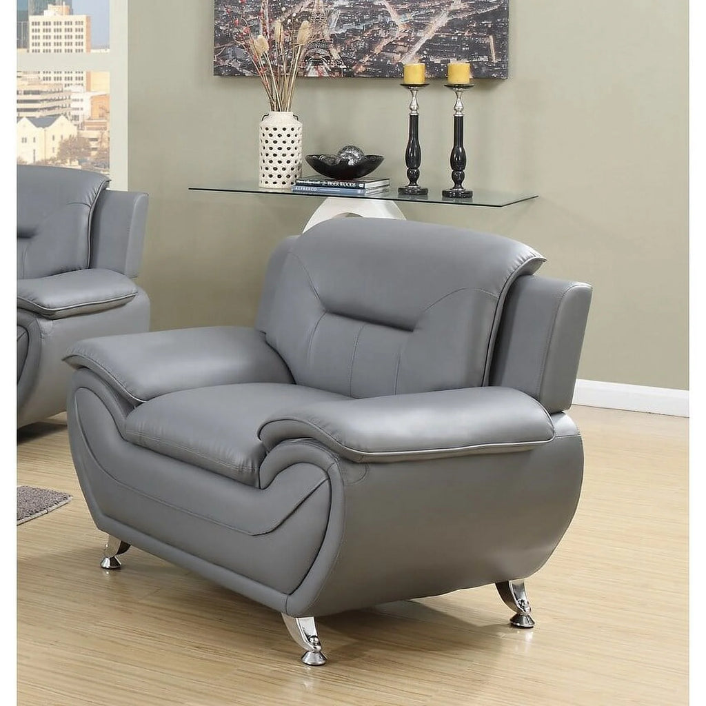 Faux Leather Club Chair Cream White K374423