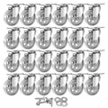 24 All Gray Metal Swivel Plate Caster Wheels Heavy Duty High-gauge Steel S8245