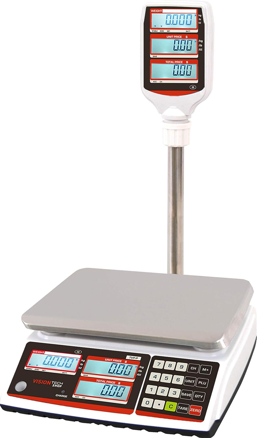 Price Computing Scale with Pole Display, 12lb Capacity U9998
