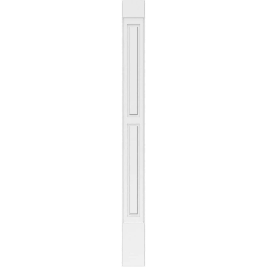 Two Equal Raised Panel PVC Pilaster with Standard Capital & Base (Pair) H595631