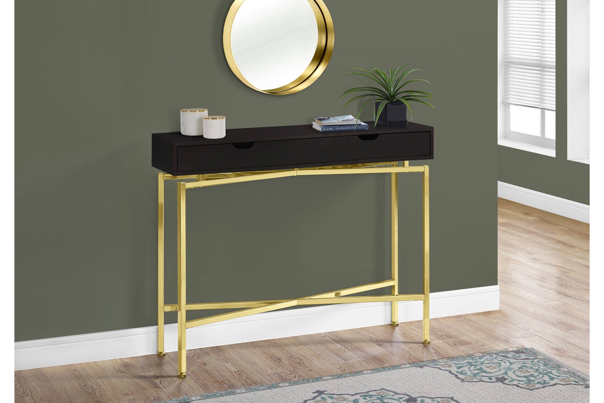 Gold Hall Console Accent Table V578