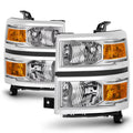 Chrome Clear Headlight Lamp Assembly Driver + Passenger Side J214