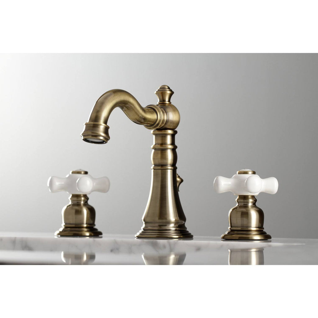 8 in. Widespread Bathroom Faucet, Polished Nickel N93015