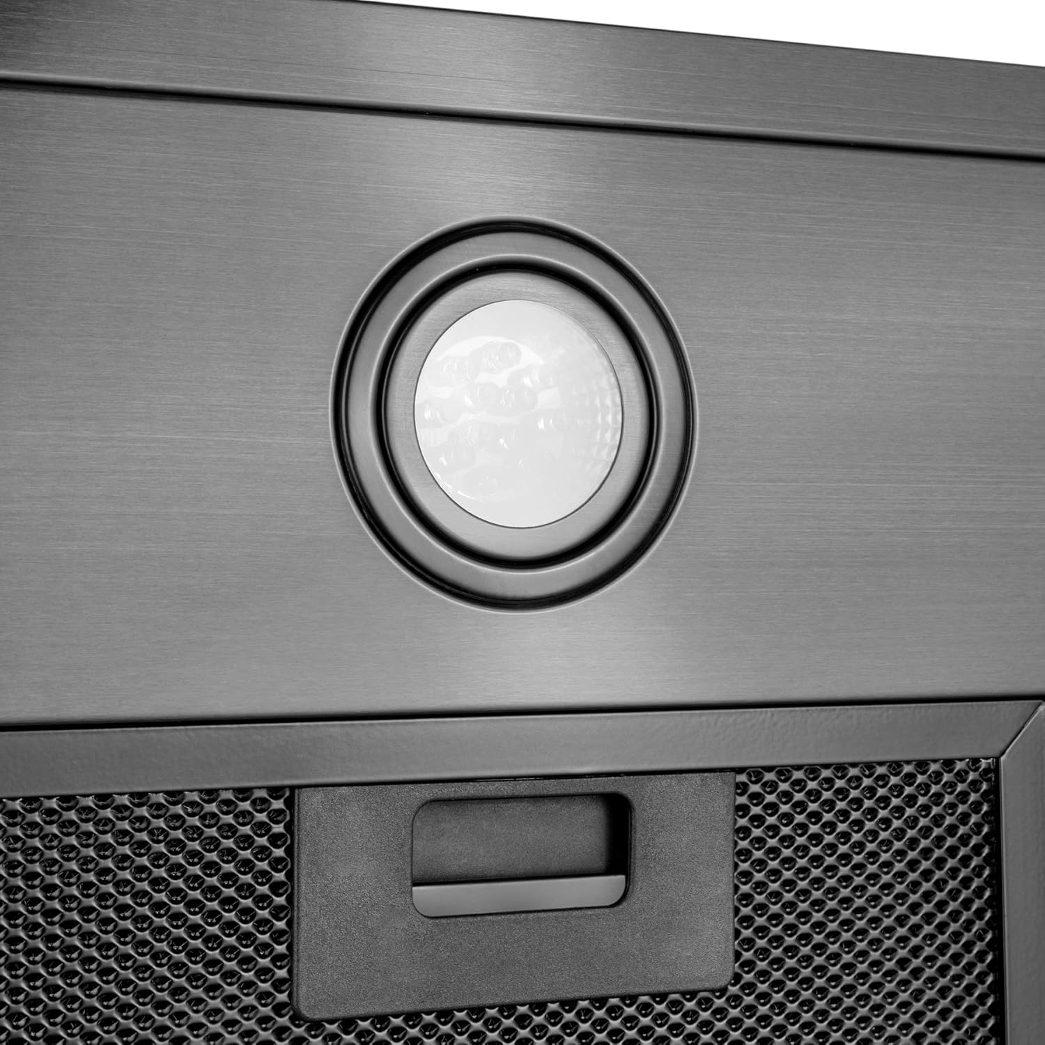 Black Stainless Steel Wall Mount Range Hood with Touch Panel and Carbon Filters T62841