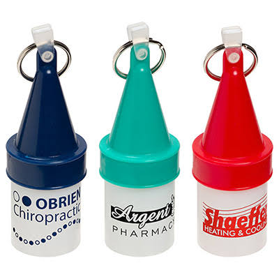 White with Green Cap Floating Buoy Waterproof Containers with Key Ring Q17437