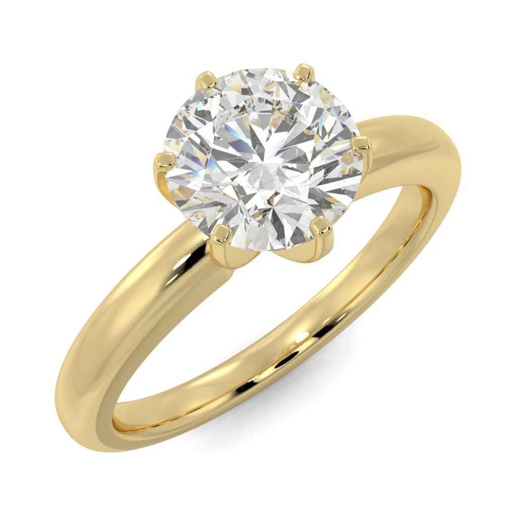 14k Yellow Gold Moissanite Solitaire Engagement Ring H74152