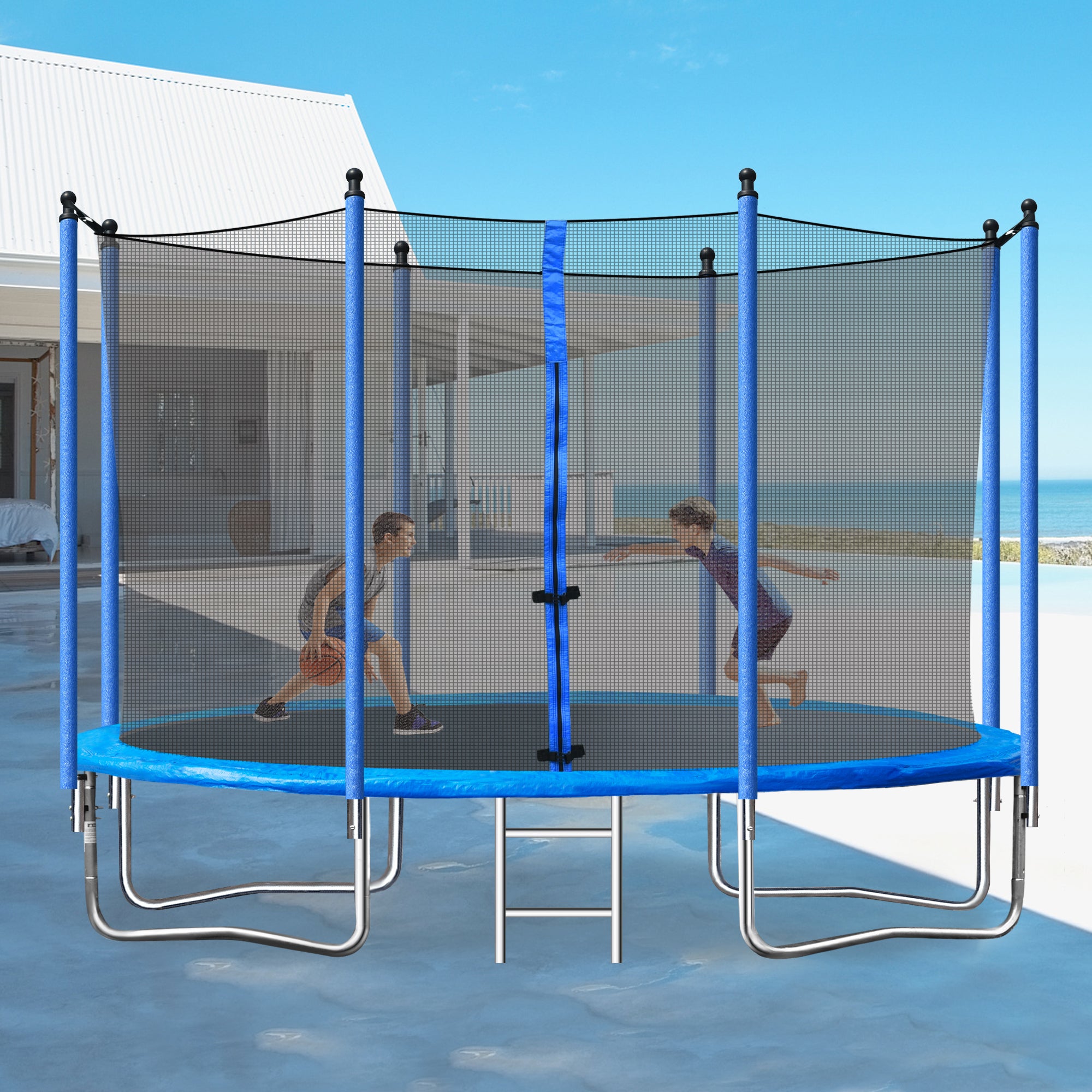 10FT Steel Tube Trampoline with Ladder F101607