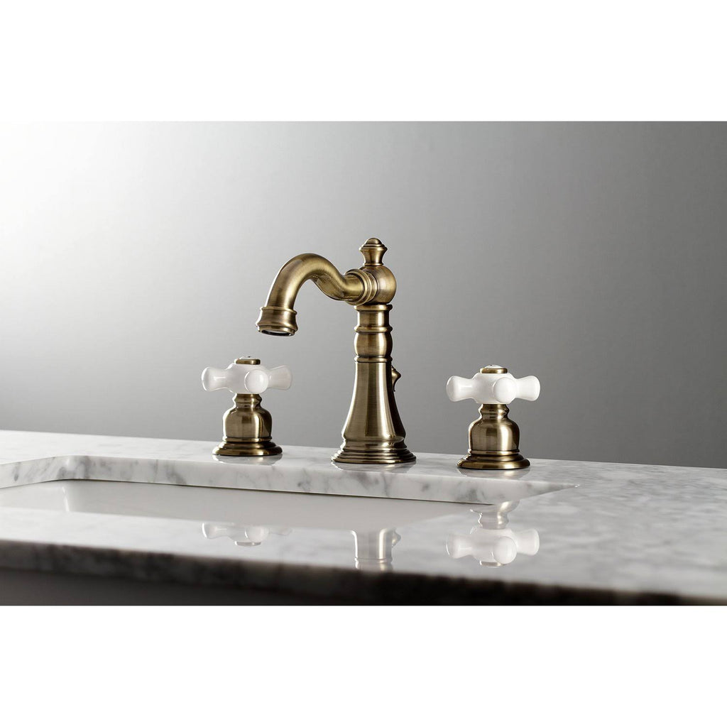 8 in. Widespread Bathroom Faucet, Polished Nickel N93015