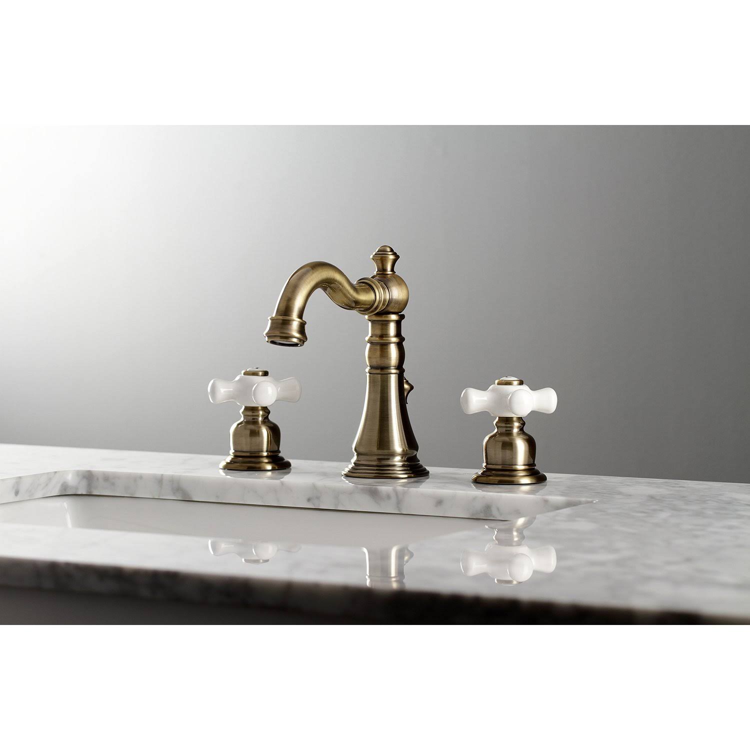 8 in. Widespread Bathroom Faucet, Polished Nickel N93015