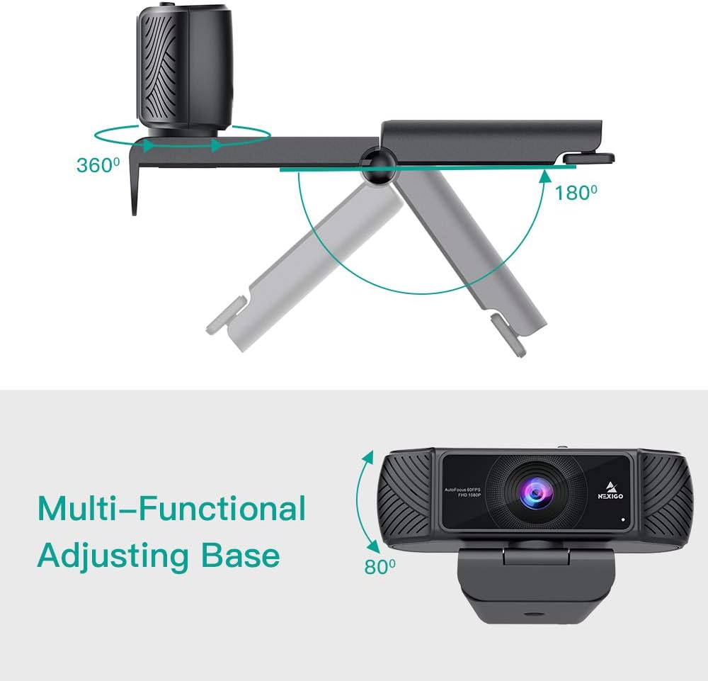 1080P USB Webcam with Microphone and Tripod P447