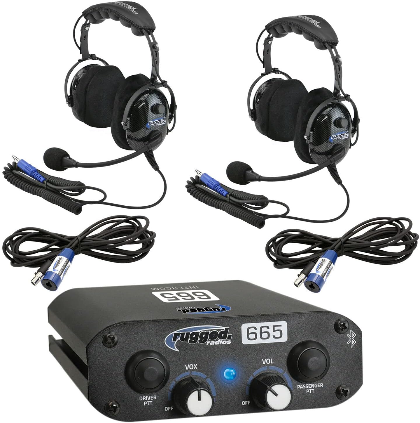 2 Person Over The Head Headsets and Intercom Cables X6965