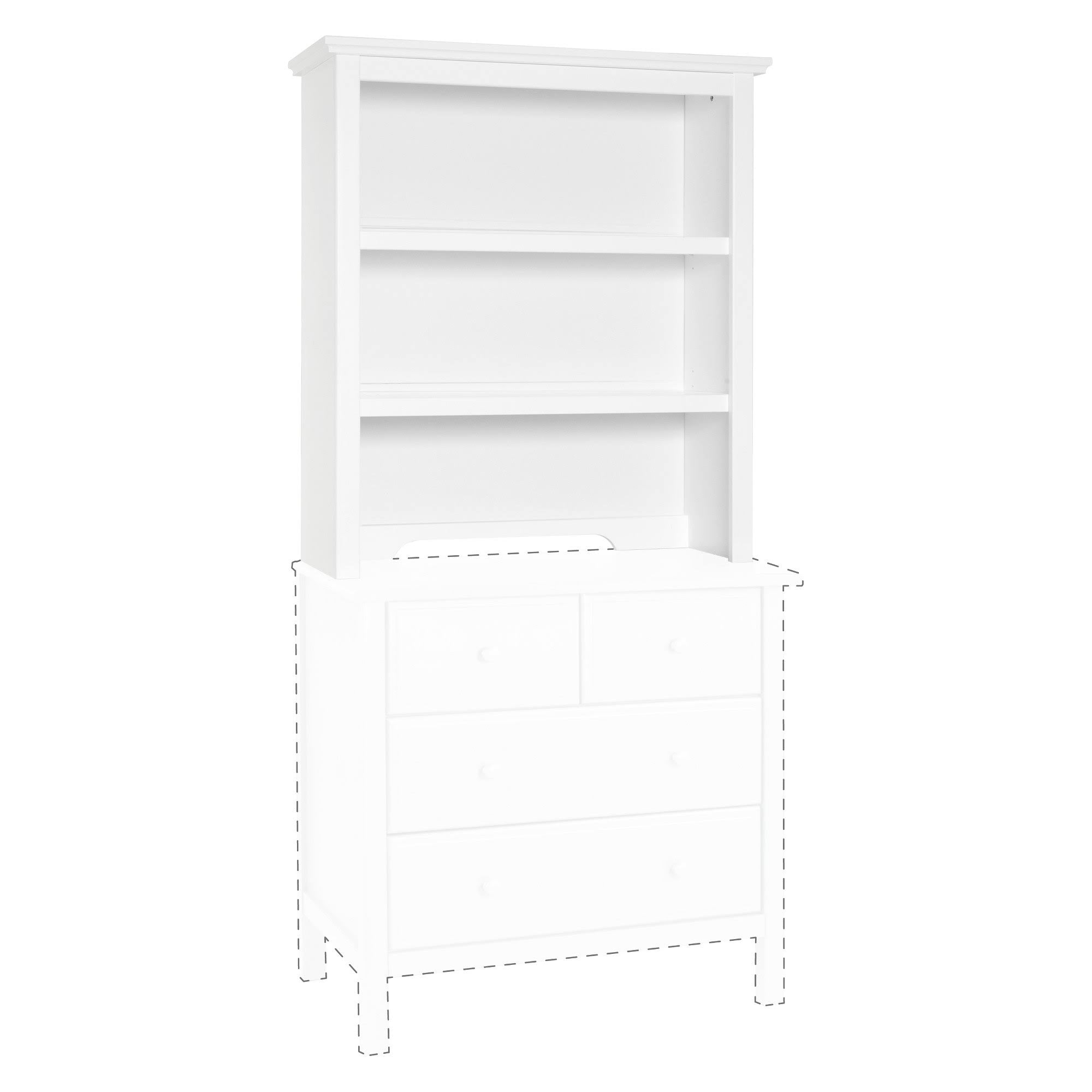 White Bookcase/Hutch V452329