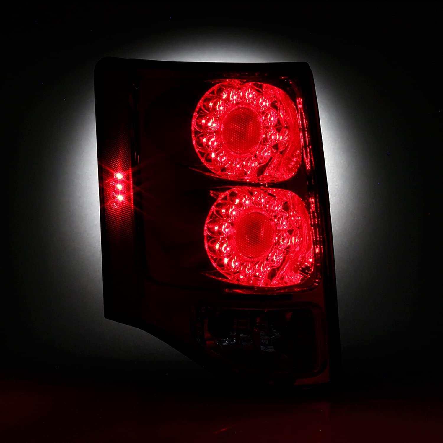 LED Chrome Red Clear Tail Brake Lights Pair B4685