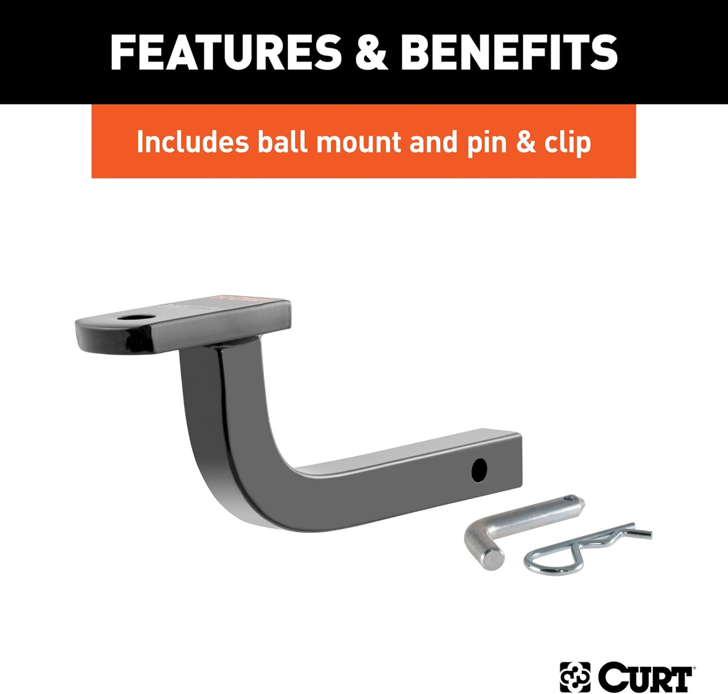 Class 2 Trailer Hitch with Ball Mount, 1-1/4-Inch Receiver L555
