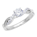 Lab Grown Diamond Engagement Ring in Sterling Silver D7771