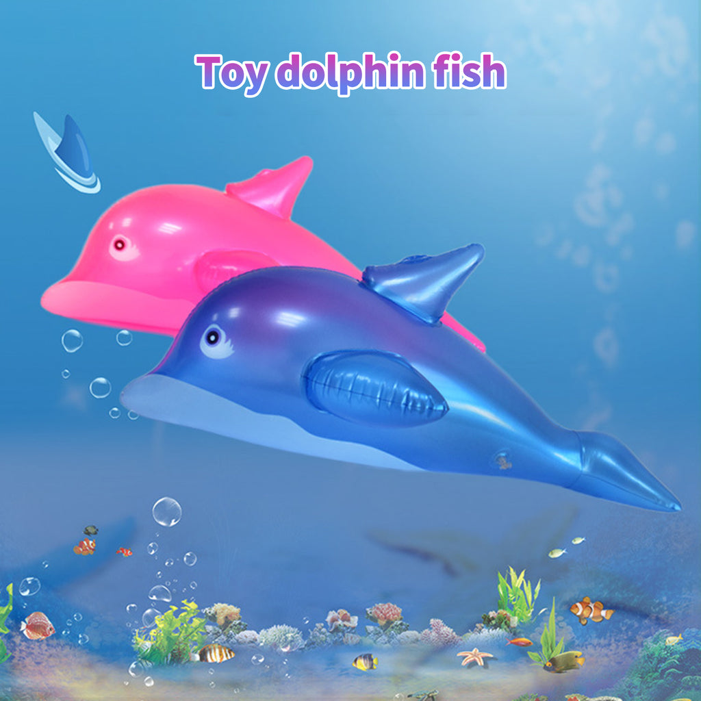 Blue PVC Inflatable Dolphin Fish Children Toy Z94473