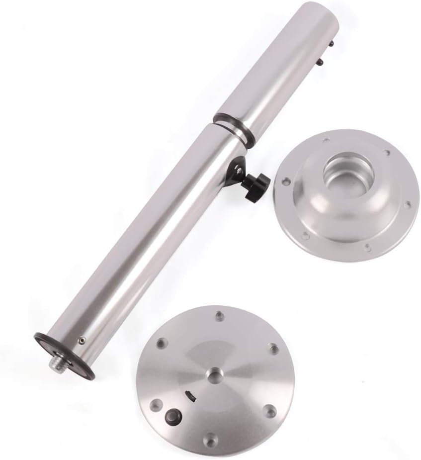Silver Adjustable Height Table Pedestal Stand Base J5521