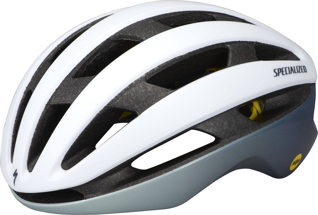 Satin White Gloss Ice Blue MIPS Helmet K379532