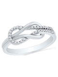 10kt White Gold Diamond Infinity Ring U29174