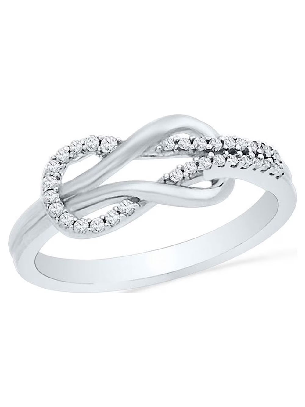 10kt White Gold Diamond Infinity Ring U29174