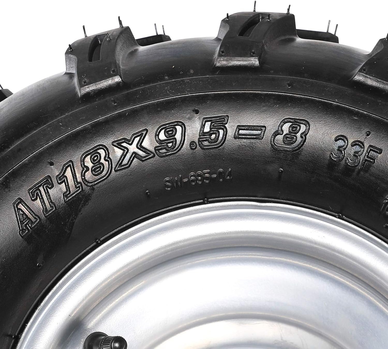2Pcs 19x7-8 Front and 2Pcs 18X9.5-8 Rear Tubeless Wheel Tire With Rim V9545