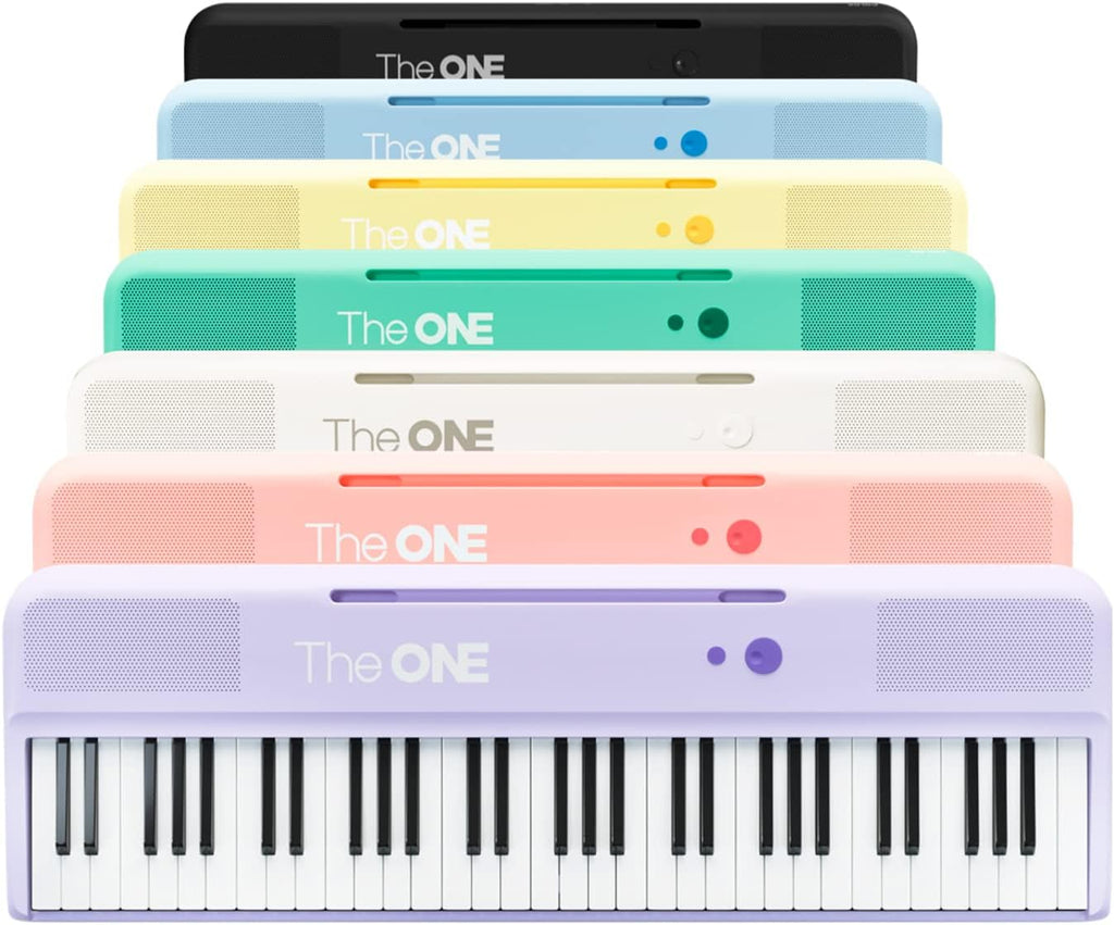 Piano Keyboard with 61 Lighted Keys, 256 Tones, 64 Polyphony, Built-in LED Lights (Pink) V9400