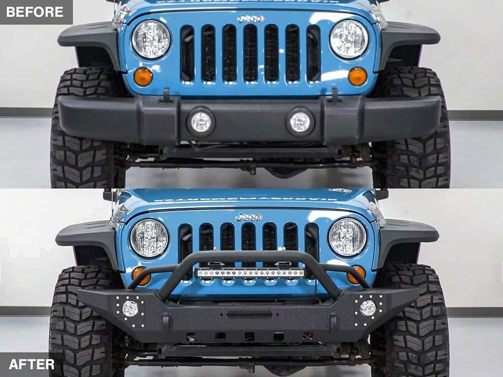 Front Bumper with LED Fog Lights and 20-Inch LED Light Bar F51355