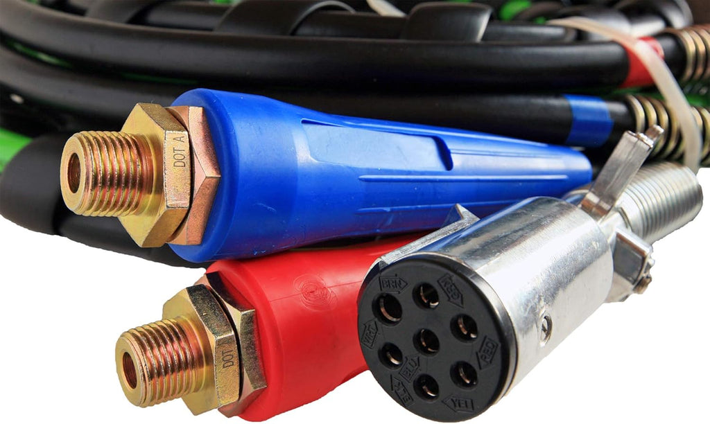 3-IN-1 Wrap 7-Way ABS Electric Cord Cable and Air Line Hose Assembly 12' J1720