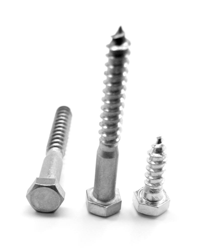 1/2x22-6 x 24x22 Hex Lag Screw Low Carbon Steel Zinc Plated B26375