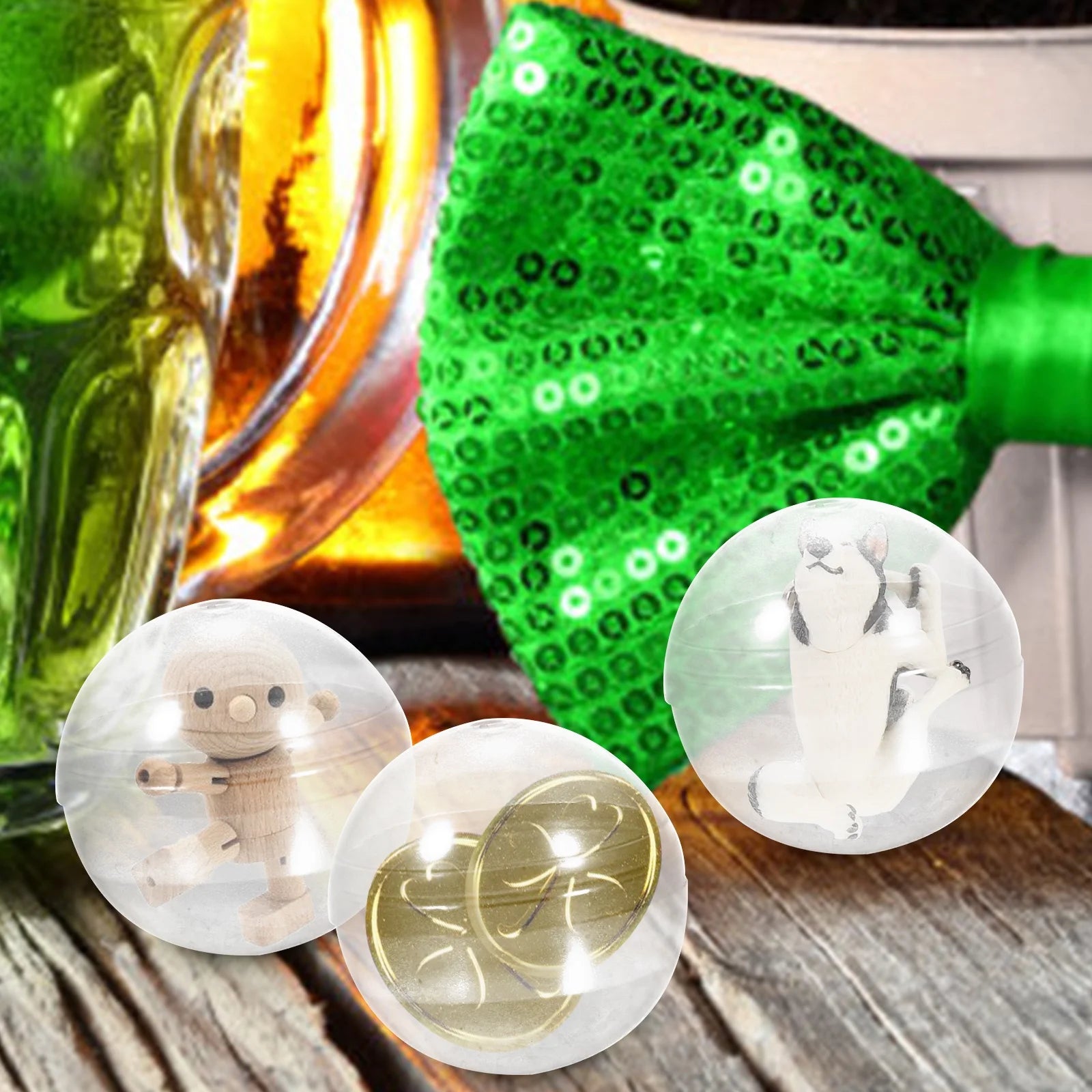 100 pcs Clear Plastic Fillable Balls C316