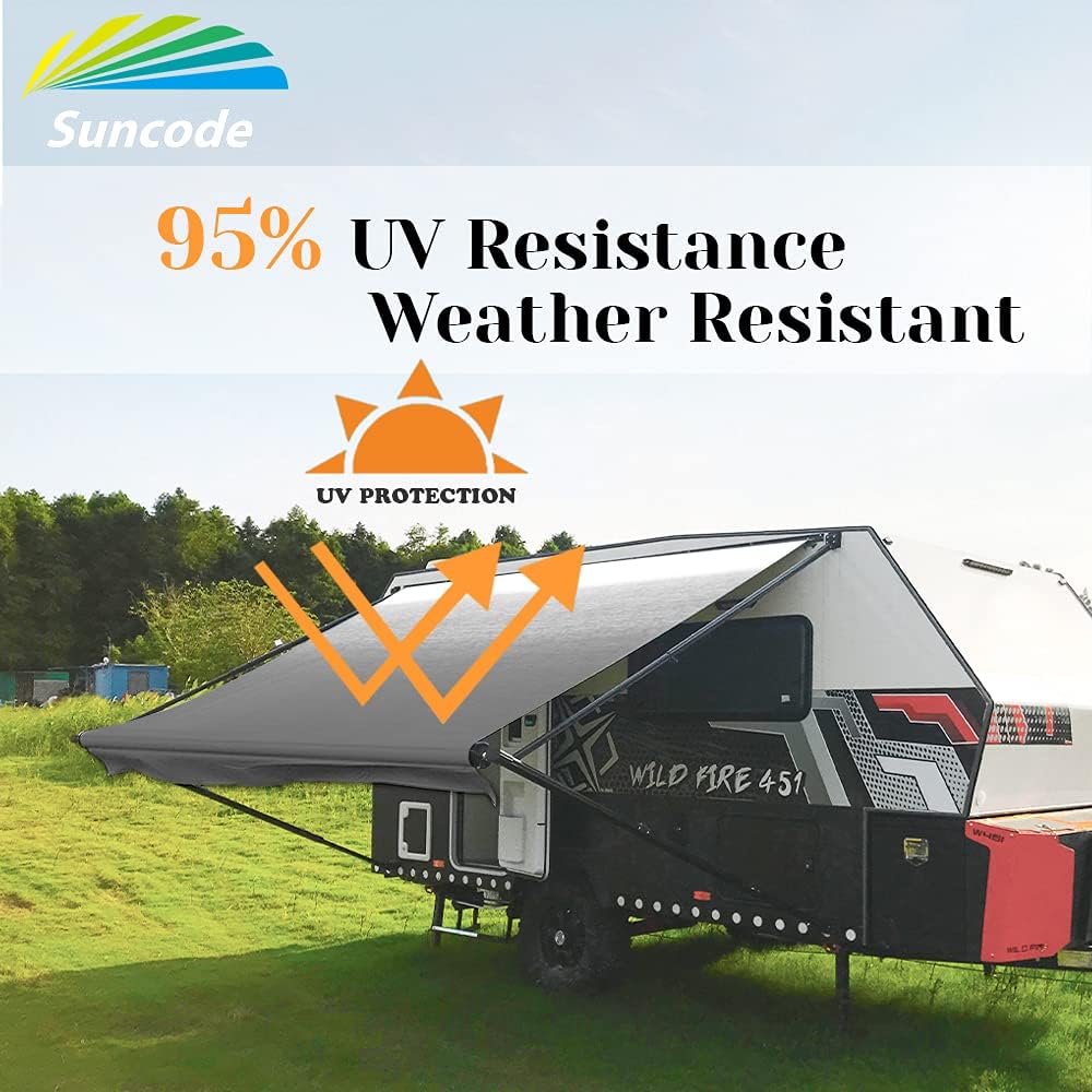 Black Shale 16 Feet Vinyl RV Awning Replacement X7653
