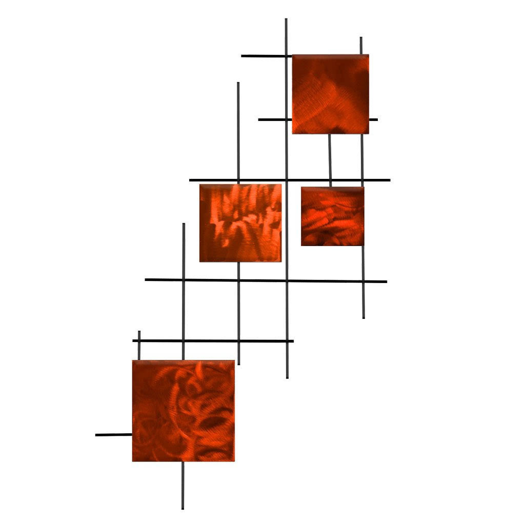 Candy Orange Satellite Squares Z8747