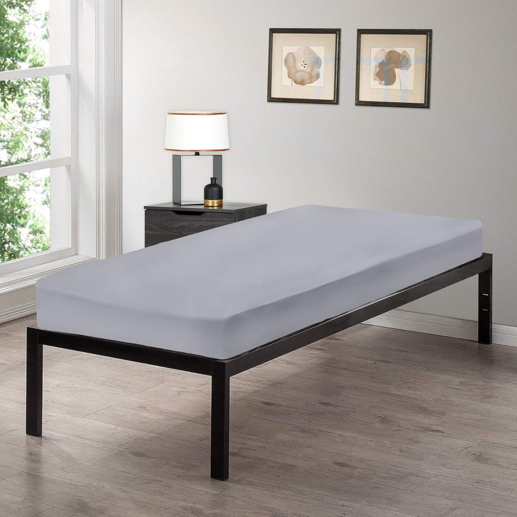 Cot Size 30 x 75 Fitted Sheet, Ultra Soft Cotton, Grey Pack of 2 Z20702