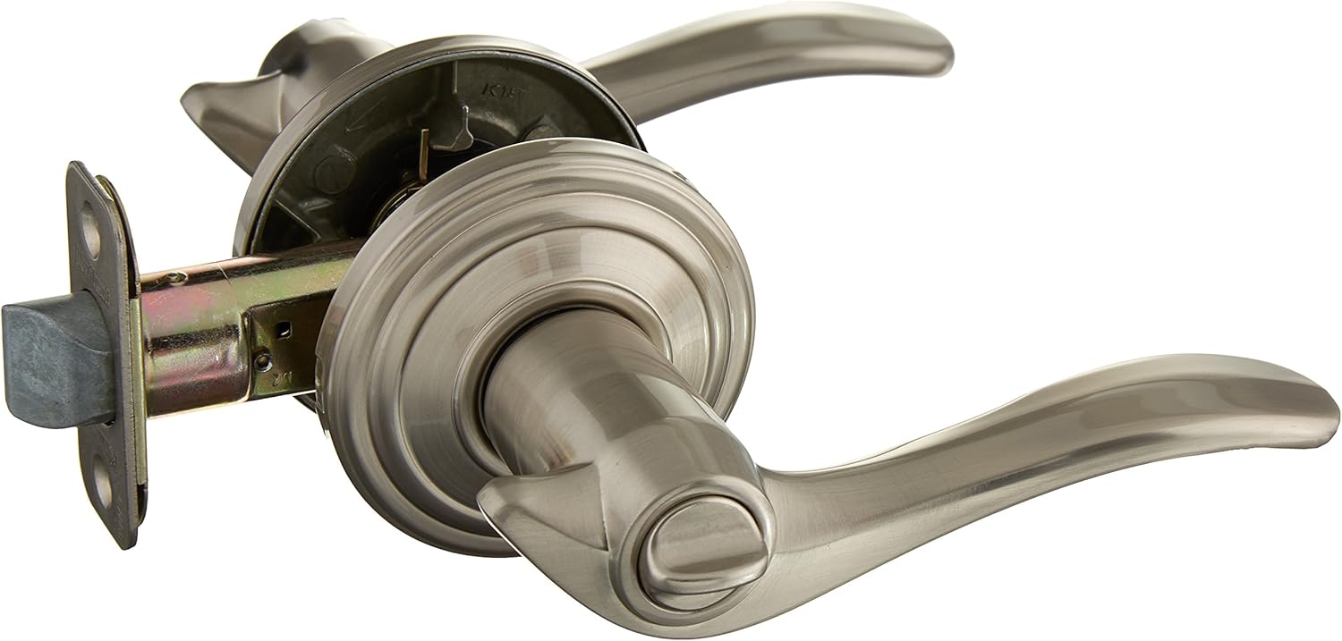 Satin Nickel Bed/Bath Lever, Pack of 2 A954