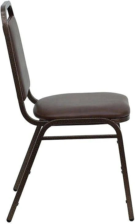 4 Pack Brown Vinyl Stacking Banquet Chair R3157