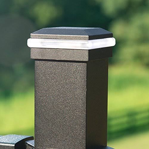 Charcoal Black LED Aluminum Post Cap Light R4023