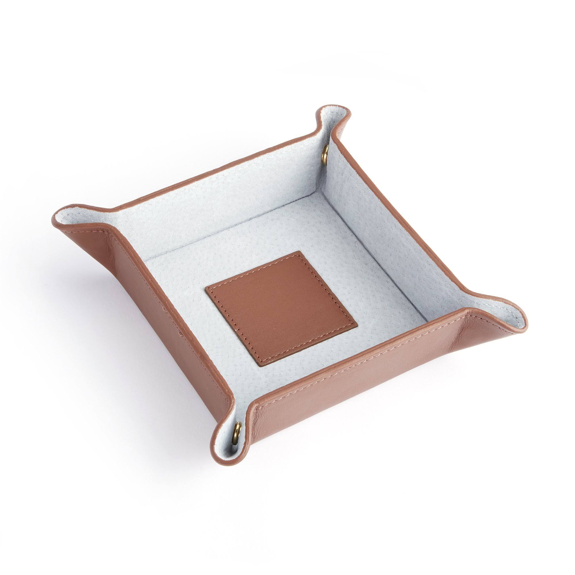 Navy Blue Leather Valet Tray O138