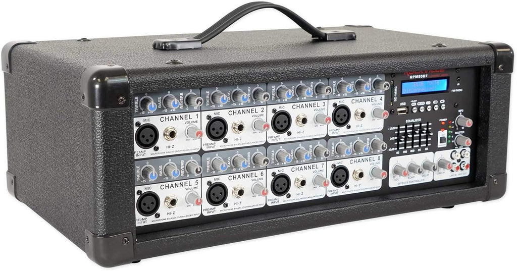 2400w Powered 8 Channel Mixer Amplifier with Bluetooth C589