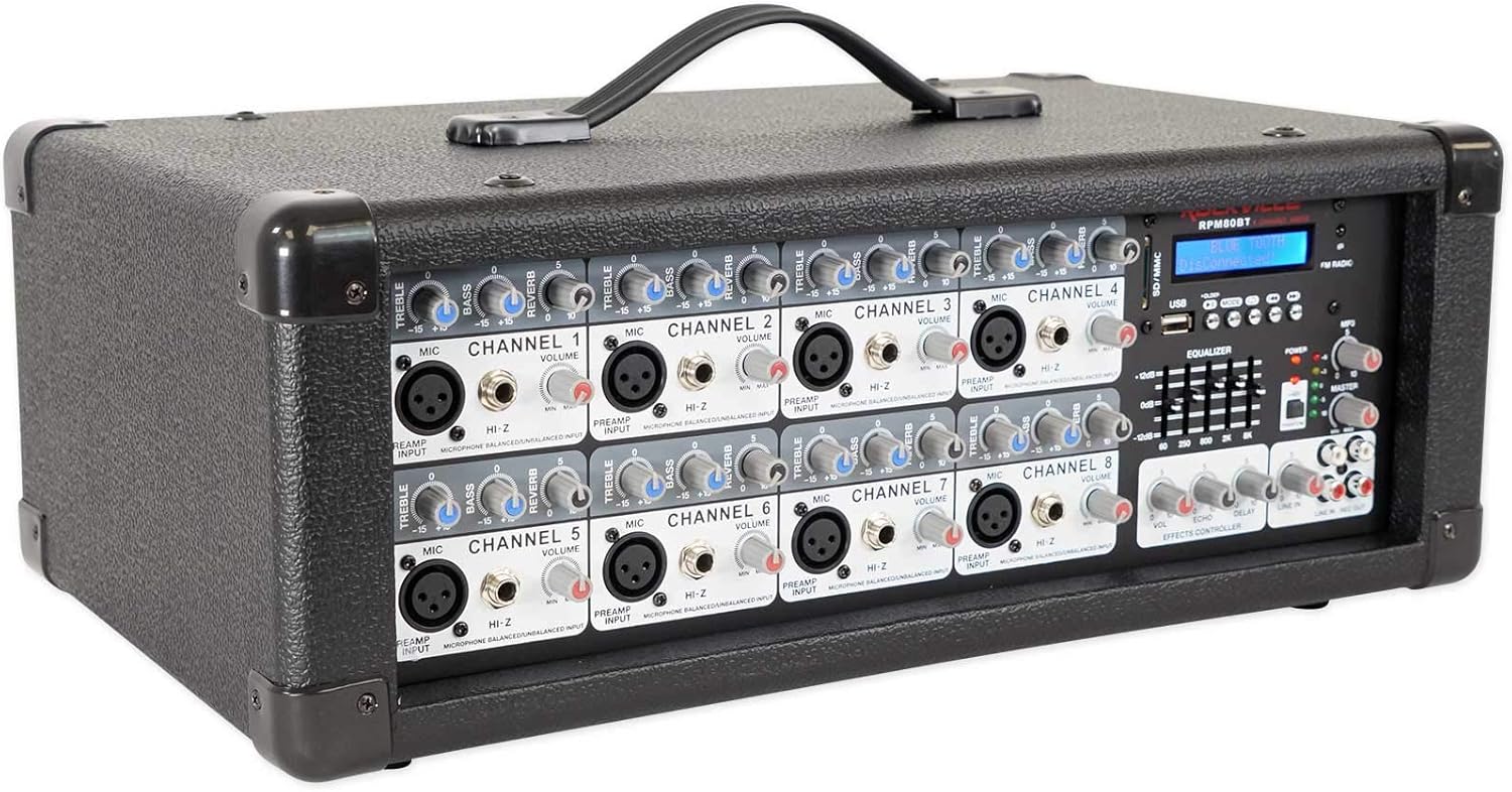 2400w Powered 8 Channel Mixer Amplifier with Bluetooth C589