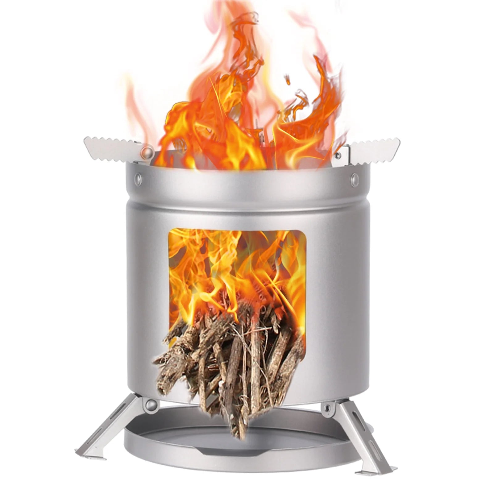 Tiatanium Ultralight Folding Camping Pot Holder BBQ Firewood Bracket O74874