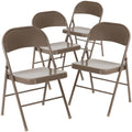 Beige Metal Folding Chair (4-Pack) I7207