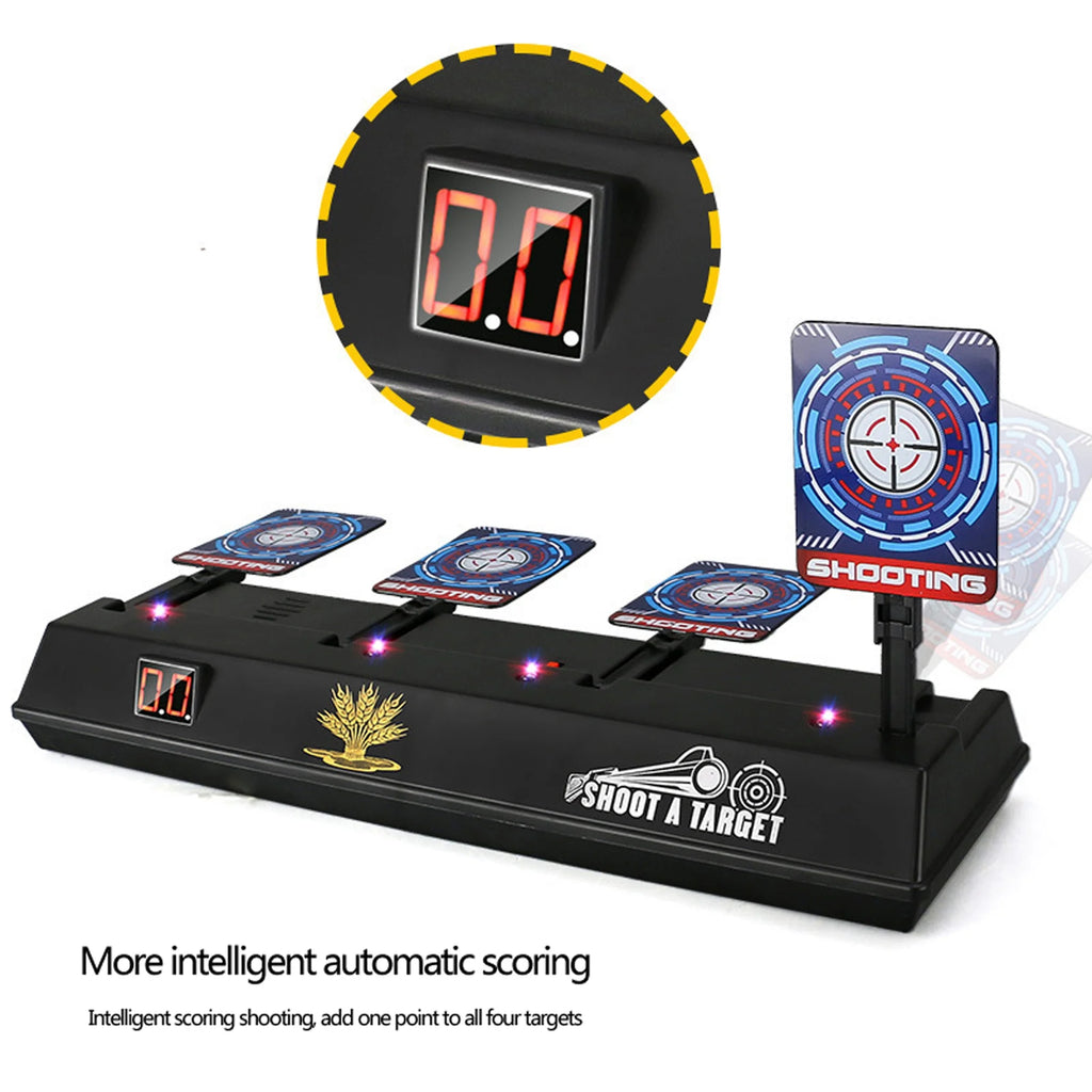 4 Targets LED Light Auto Reset Digital Shooting Targets E177115