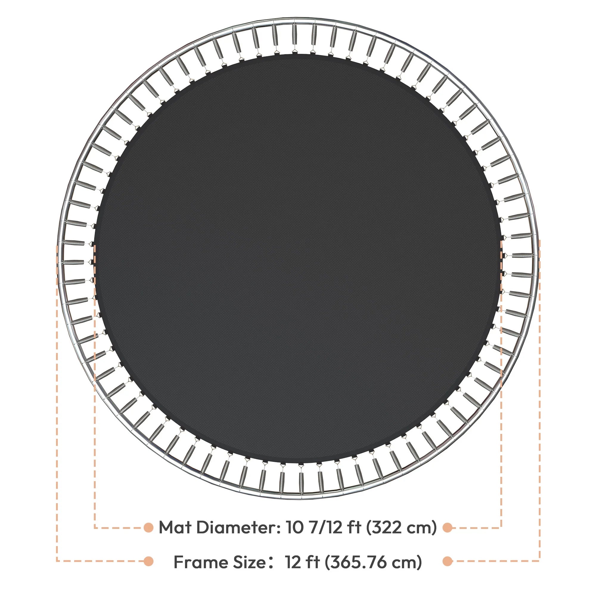 Trampoline Replacement Mat with 72 V-Ring, 8 Row Stitch R38687