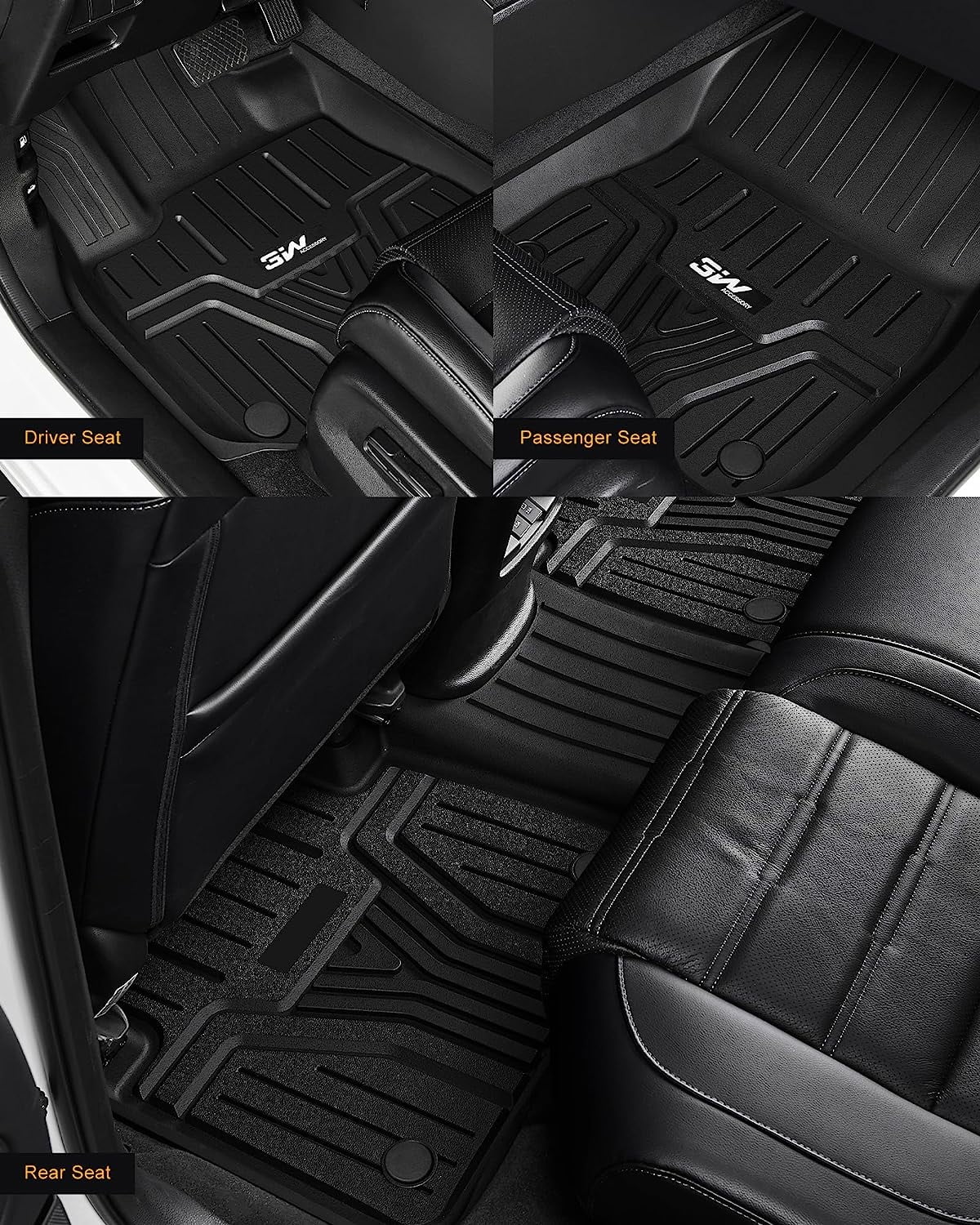 TPE All Weather Custom Fit Floor Mats and Cargo Liner Black T400186
