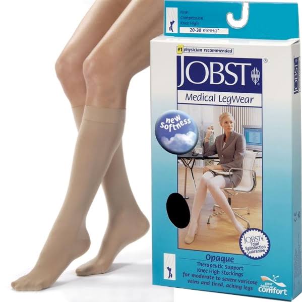 Opaque 20-30 mmHg L-Full Calf Black Knee High Q232