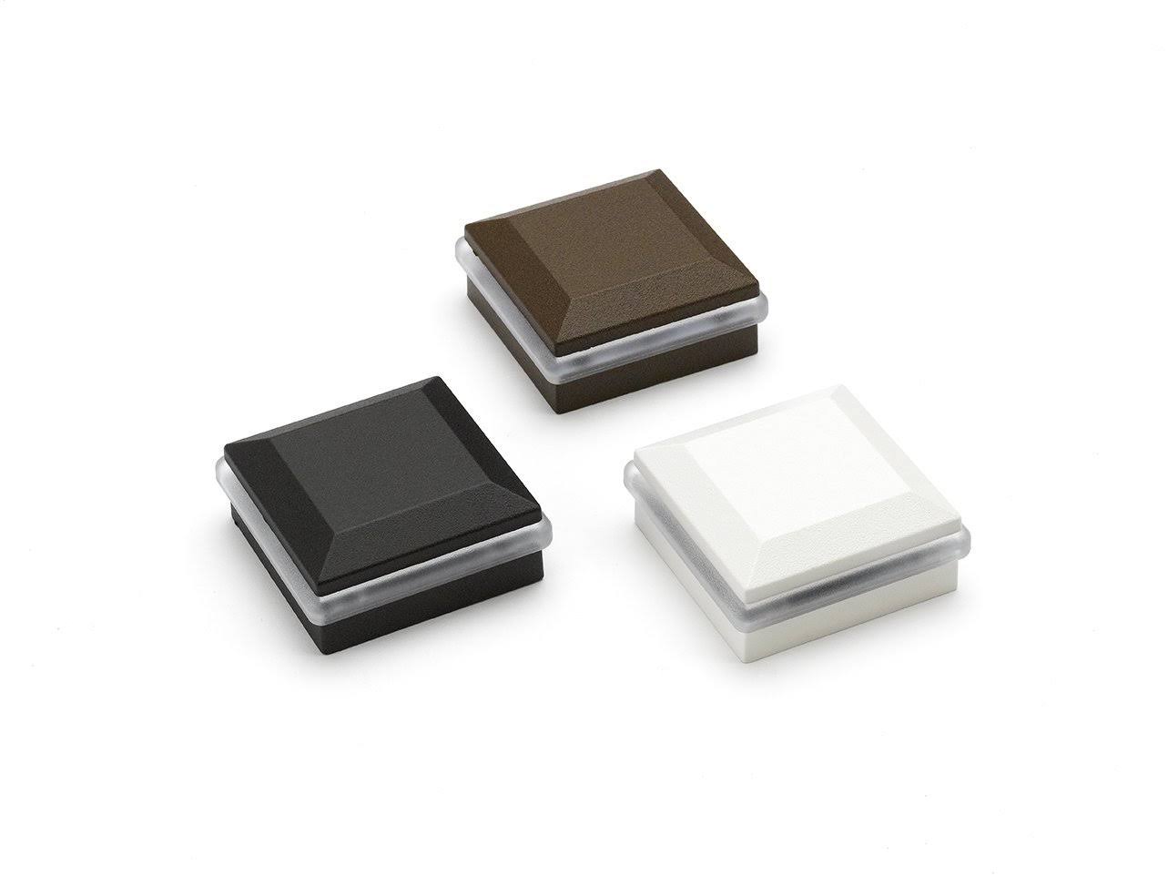 Charcoal Black LED Aluminum Post Cap Light R4023