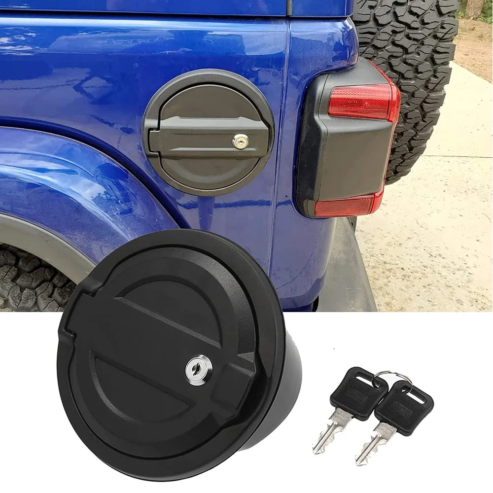 Locking Fuel Door Fuel Tank Cover Black Q1028