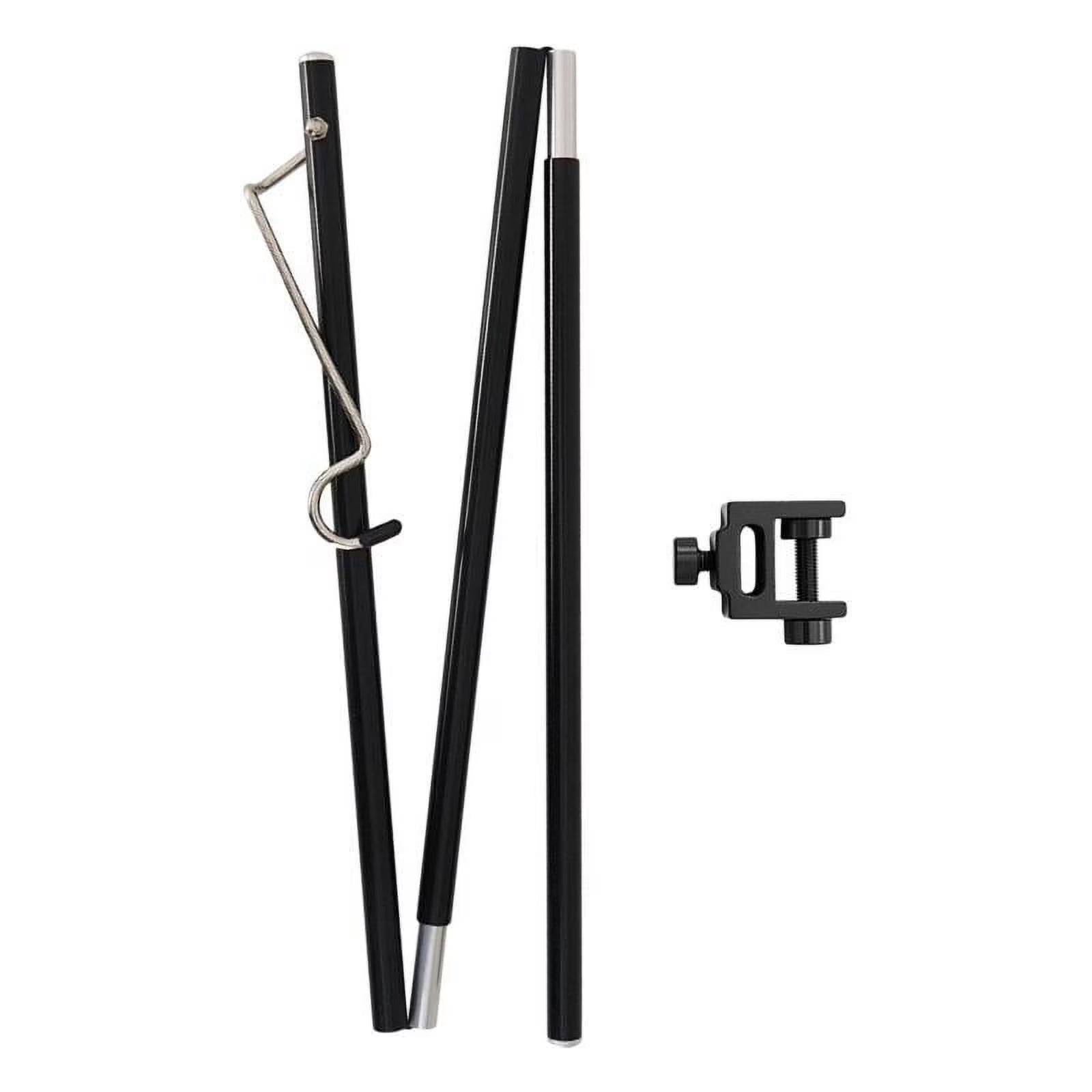 Black Folding Adjustable Camping Lamp Pole E252866